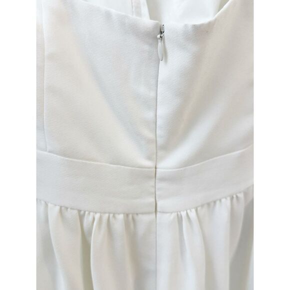 Shoshanna Elenee Beaded Neck Halter Dress White Size 10 - Picture 12 of 14